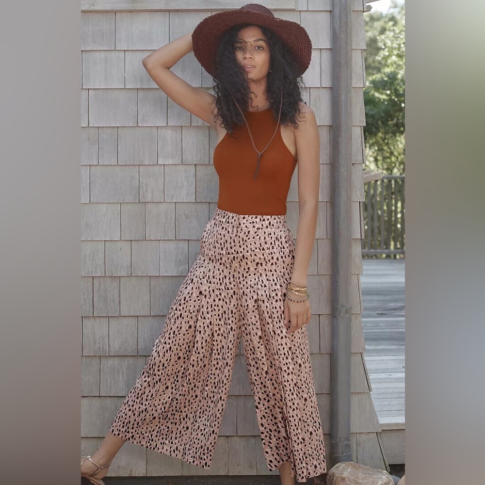 Anthropologie Isobel Pleated Wide Leg Pants